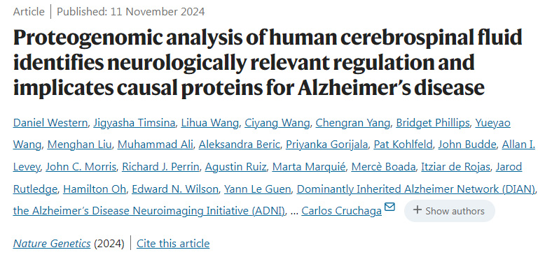 人類腦脊液的蛋白質組學分析確定了神經相關的調控,并暗示了阿爾茨海默病的致病蛋白 人類腦脊液的蛋白質組學分析確定了神經相關的調控,并暗示了阿爾茨海默病的致病蛋白